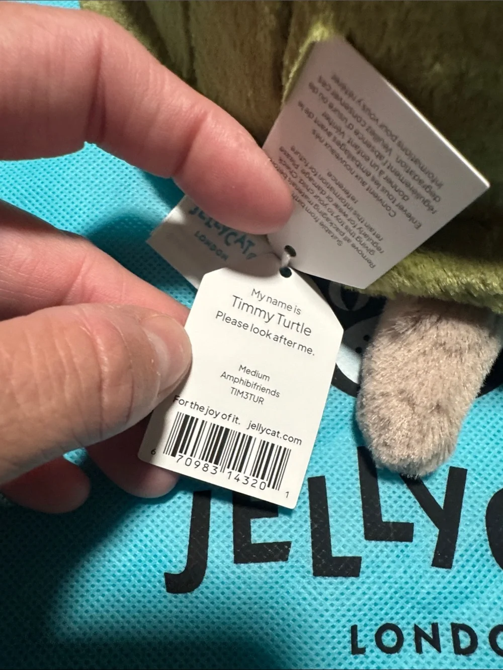 Jellycat Medium Timmy Turtle